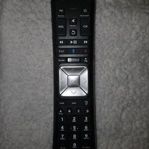 Universal Remote Control with Silver and Black Design